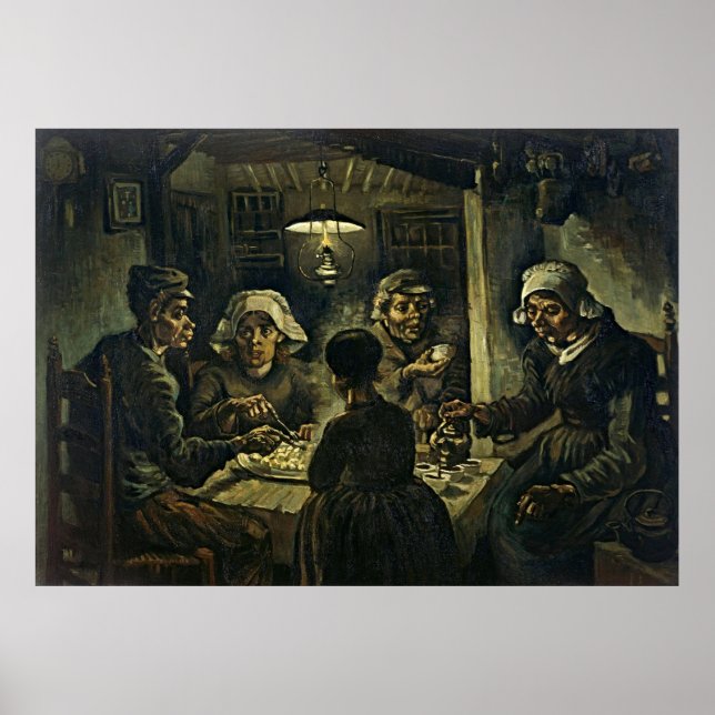 Van Gogh's Meisterwerk: Die Kartoffelfresser Poster (Vorne)