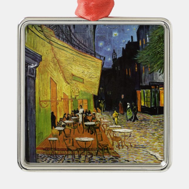 Van Gogh's Night Cafe Ornament Aus Metall (Vorne)