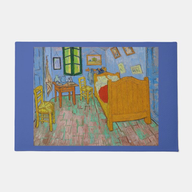 Van Gogh's Schlafzimmer in Arles Malerei Art Fußmatte (Vorderseite)