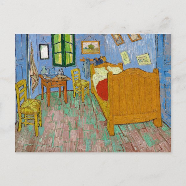 Van Gogh's Schlafzimmer in Arles Malerei Art Postkarte (Vorderseite)