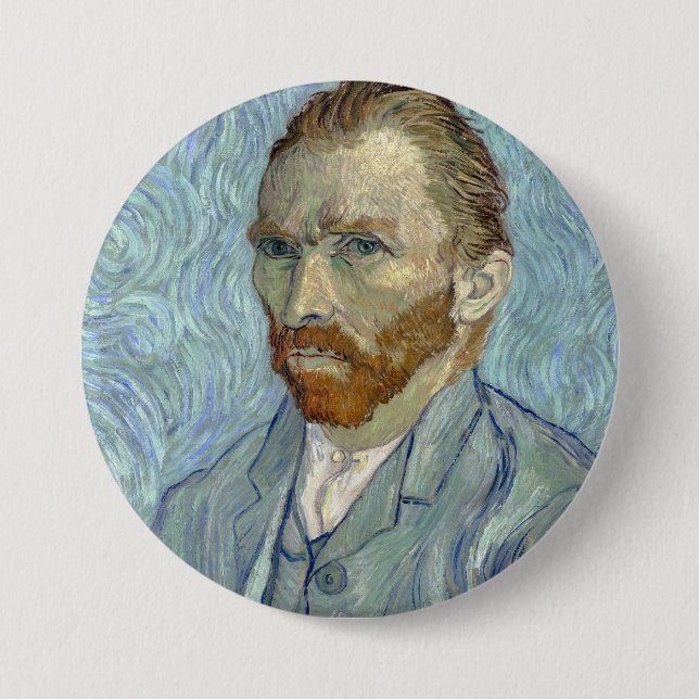 Van Goghs Selbstporträt Button (Vorderseite)