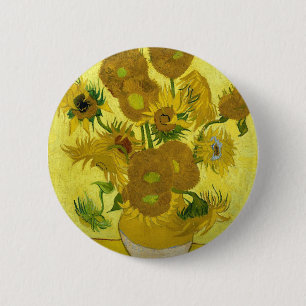 Van Gogh's Sonnenblumen Button