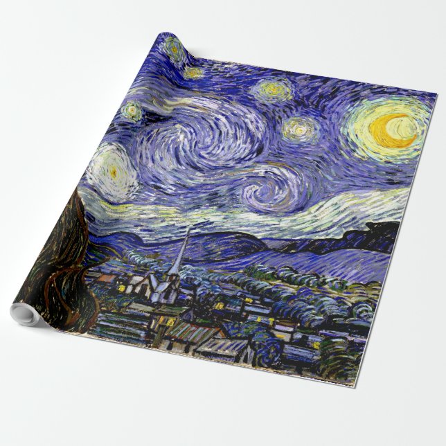 Van Gogh's Starry Night, 1889 Geschenkpapier (Ungerollt)