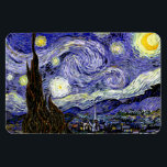 Van Gogh's Starry Night, 1889 Magnet<br><div class="desc">Das Gemälde, das als Van Gogh's magnum opus gepriesen wird, zeigt den Blick abends außerhalb seines Sanatorium-Zimmers, obwohl es tagsüber aus der Erinnerung gemalt wurde. Das Bild ist öffentlich zugänglich. Kontaktieren Sie Patterns & Paintings & Graphics für spezielle Anfragen. © Copyright 2020 P.D., Muster & Bilder & Grafiken. Alle Rechte...</div>