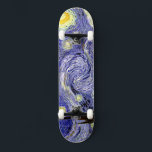 Van Gogh's Starry Night, 1889 Skateboard<br><div class="desc">Das Gemälde, das als Van Gogh's magnum opus gepriesen wird, zeigt den Blick abends außerhalb seines Sanatorium-Zimmers, obwohl es tagsüber aus der Erinnerung gemalt wurde. Das Bild ist öffentlich zugänglich. Kontaktieren Sie Patterns & Paintings & Graphics für spezielle Anfragen. © Copyright 2020 P.D., Muster & Bilder & Grafiken. Alle Rechte...</div>