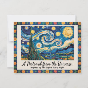 Van Gogh's Starry Night Art Inspiriert Postkarte