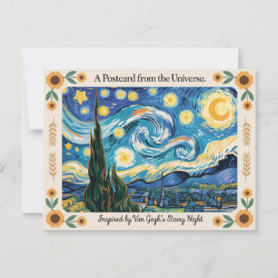 Van Gogh's Starry Night Art Inspiriert Postkarte