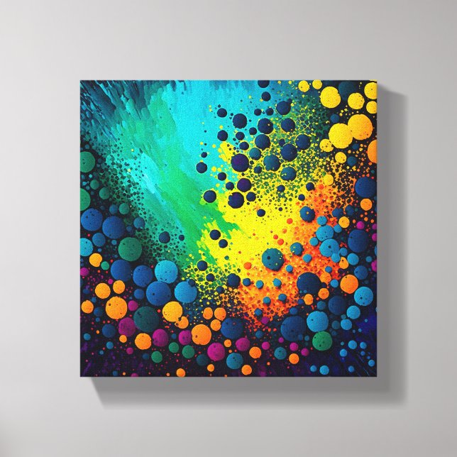 Van Gogh's Starry Night - Dot Art Wall Art Leinwanddruck (Vorderseite)