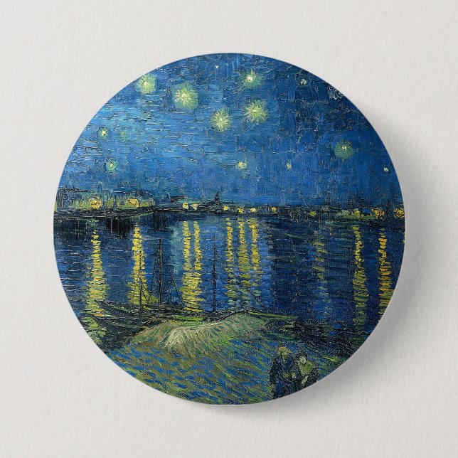 Van Gogh's Starry Night Over the Rhone Button (Vorderseite)