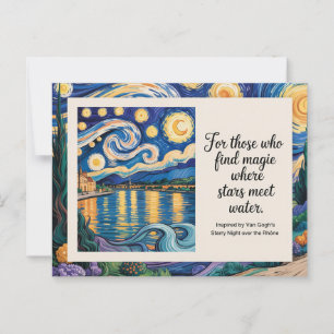 Van Gogh's Starry Night Over the Rhone Inspiriert Postkarte
