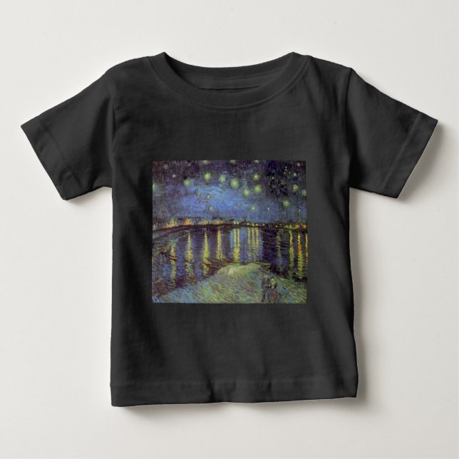 Van Gogh's Starry Night Painting Baby T-shirt (Vorderseite)