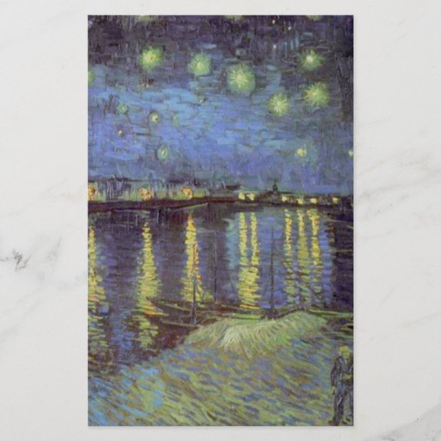 Van Gogh's Starry Night Painting Briefpapier (Vorderseite)