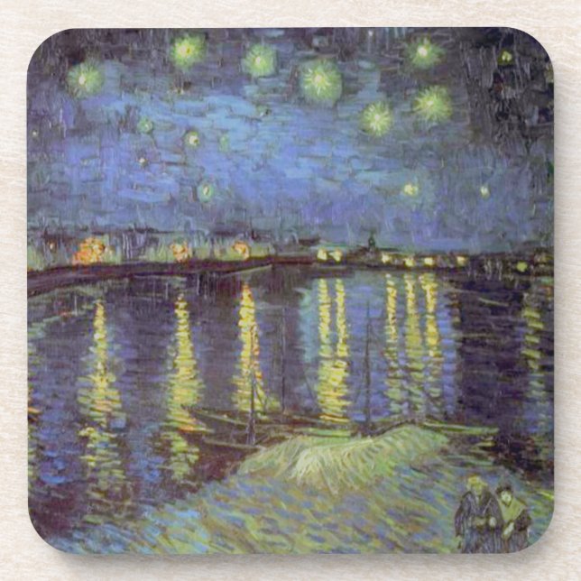 Van Gogh's Starry Night Painting Getränkeuntersetzer (Vorderseite)