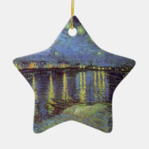 Van Gogh's Starry Night Painting Keramikornament