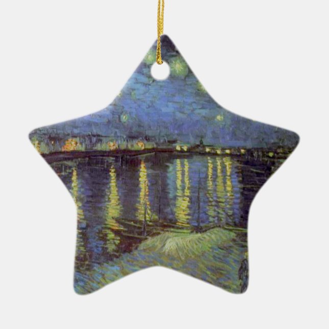 Van Gogh's Starry Night Painting Keramikornament (Vorne)