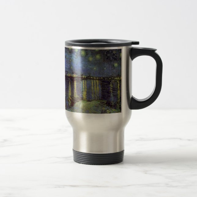 Van Gogh's Starry Night Painting Reisebecher (Rechts)