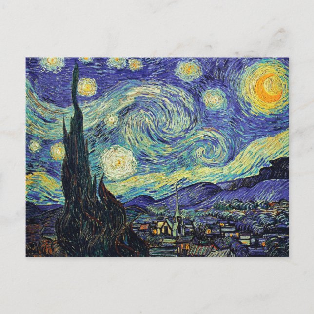 Van Goghs STARRY NIGHT Postkarte (Vorderseite)