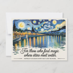 Van Gogh's Starry Night Rhone Art Inspiriert Postkarte