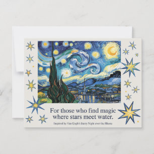 Van Gogh's Starry Night Rhone Art Inspiriert Postkarte