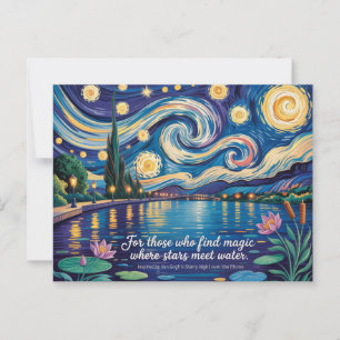 Van Gogh's Starry Night Rhone Art Inspiriert Postkarte