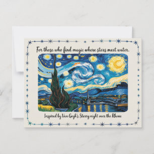 Van Gogh's Starry Night Rhone Art Inspiriert Postkarte