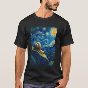 Van Goghs Sternennacht Schnecke Langsam Beweger Ti T-Shirt