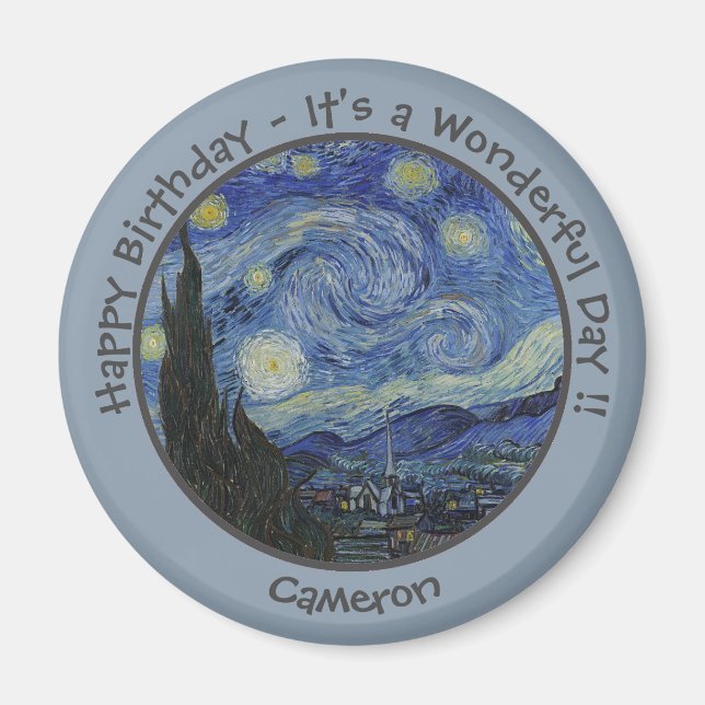 van Gogh's The Starry Night Party Items Collection Magnet (Vorne)