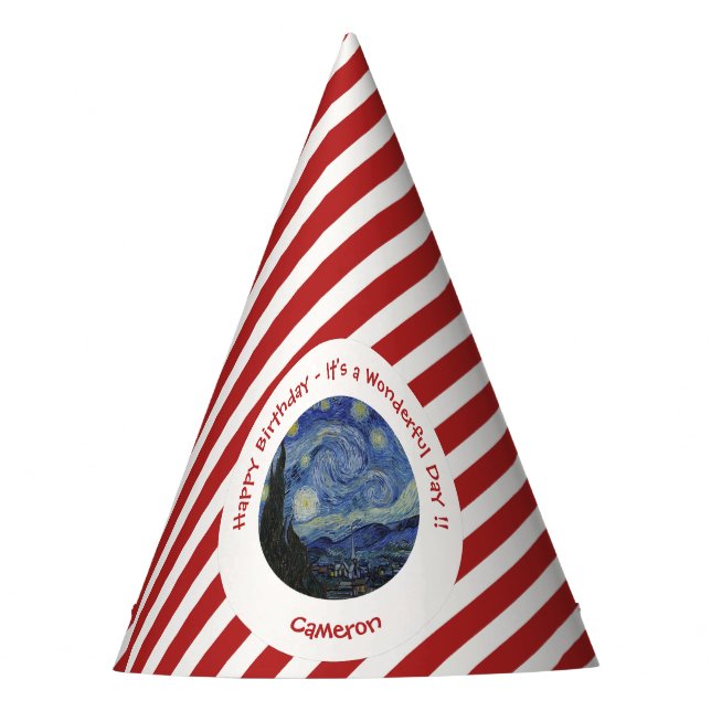 van Gogh's The Starry Night Party Items Collection Partyhütchen (Vorderseite)