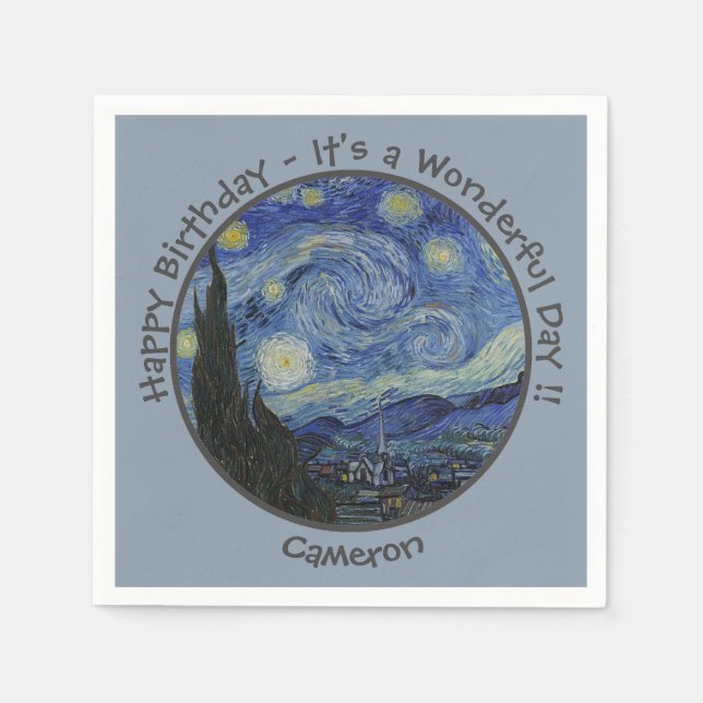 van Gogh's The Starry Night Party Items Collection Serviette (Vorderseite)