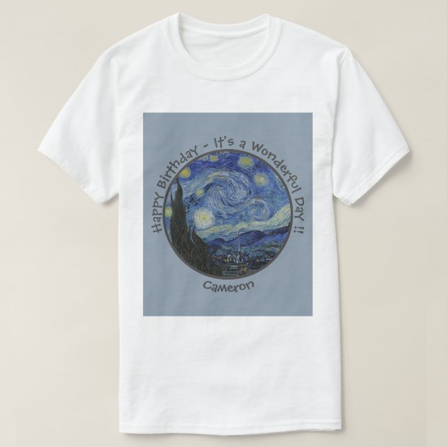 van Gogh's The Starry Night Party Items Collection T-Shirt (Design vorne)