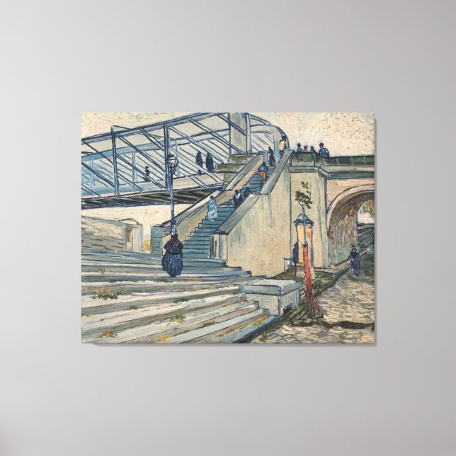 Van Gogh's The Trinquetaille Bridge, Arles (1888) Leinwanddruck (Vorderseite)