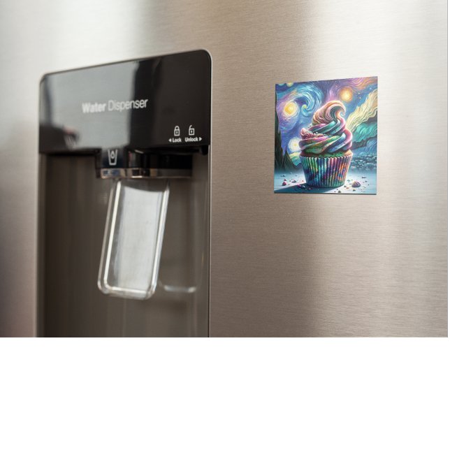 Van Gogh's Whimsy: Cupcake Cosmos Magnet (Von Creator hochgeladen)