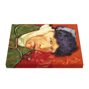 Van- Goghselbstporträt mit dem verbundenem Ohr und Leinwanddruck