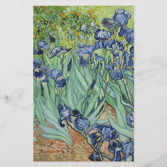 Van- GoghStillleben: Vase mit Iris Briefpapier (Vorderseite)
