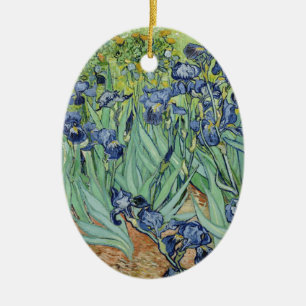 Van- GoghStillleben: Vase mit Iris Keramik Ornament