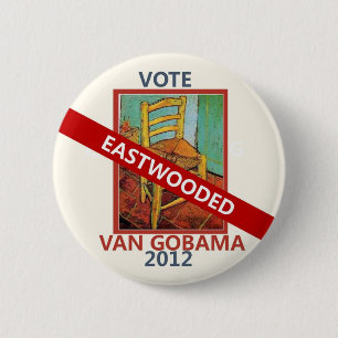 Van- Goghstuhl Barck Obama Clint Eastwood Meme Button