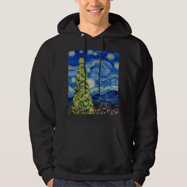 Van Gough Starry Night - Christmas Tree Hoodie (Vorderseite)