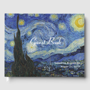 Van Gough Starry Night Wedding Guest Book Gästebuch