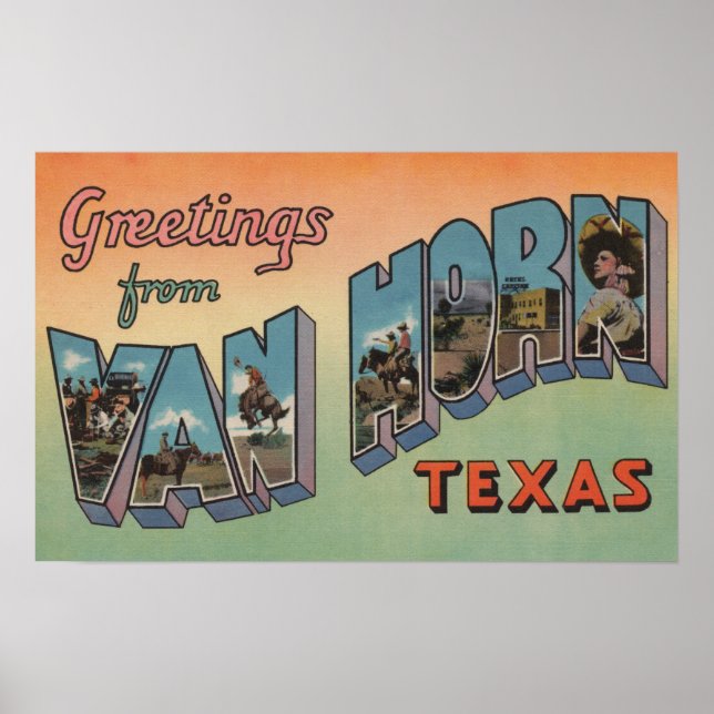 Van Horn, Texas - Große Briefszenen Poster (Vorne)