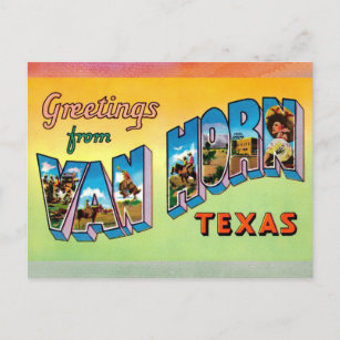 Van Horn, Texas Vintage Travel Postcard Postkarte