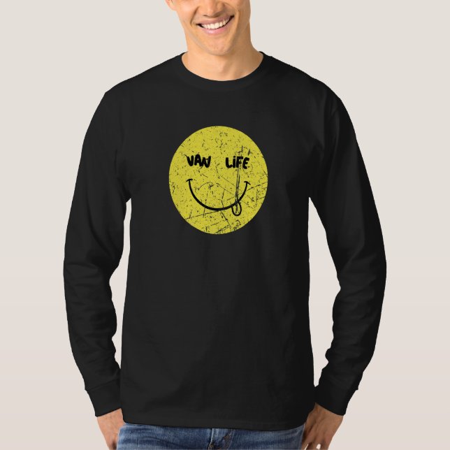 Van Leben Glücklicher Camper Van Camping Reise Nom T-Shirt (Vorderseite)