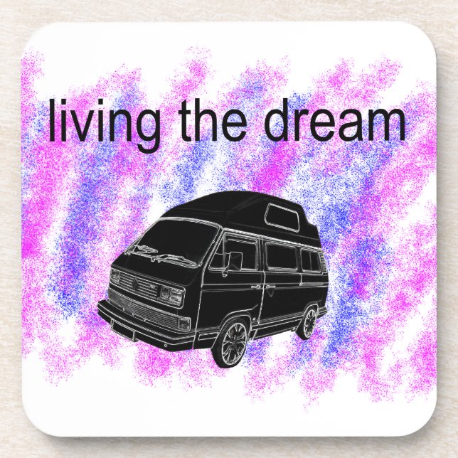 Van Life Camper van Getränkeuntersetzer (Vorderseite)