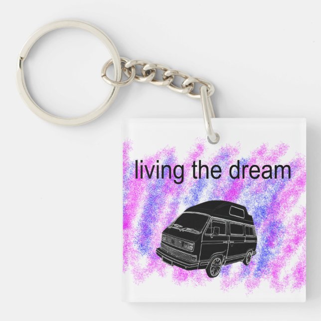 Van Life Camper van Schlüsselanhänger (Vorderseite)