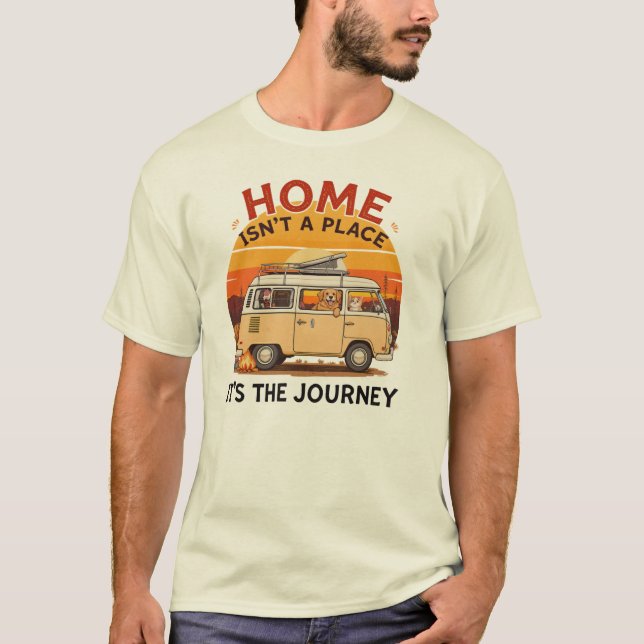 Van Life Paws & Adventure Tee T-Shirt (Vorderseite)