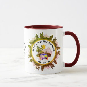 VAN LIFE RUFT MEIN NAME Custom CARAVAN Camping. Tasse