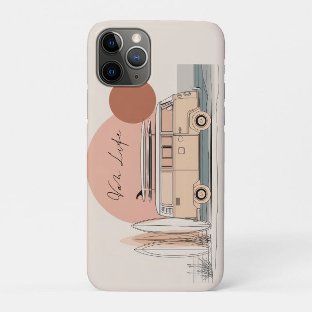 Van Life Surf Van – Retro Beach Camper Aesthetic Case-Mate iPhone Hülle (Rückseite)