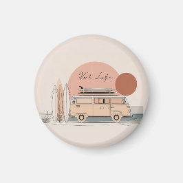 Van Life Surf Van – Retro Beach Camper Aesthetic Magnet