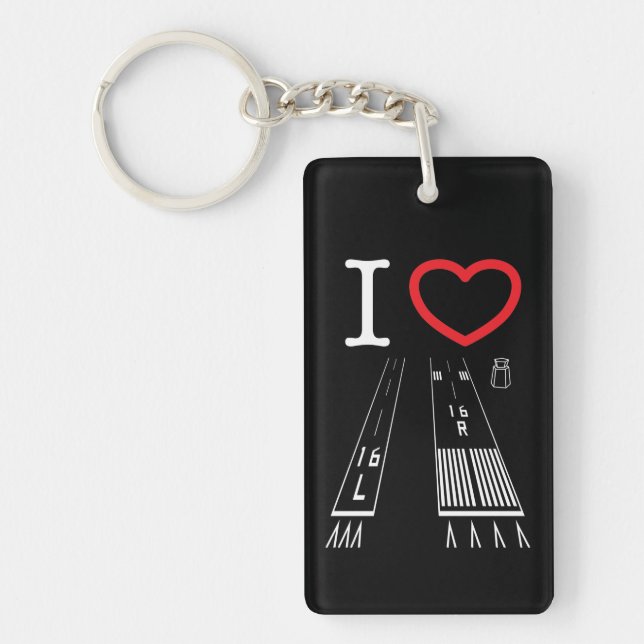 Van Nuys Airport Runways 16L-16R / 34L-34R Schlüsselanhänger (Vorderseite)