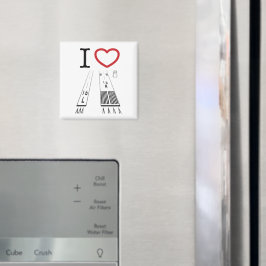 Van Nuys Airport Runways 16L- und 16R-Quadratmagne Magnet