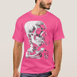Van Vincent Human Head mit Zigarette Gogh Skeleto T-Shirt